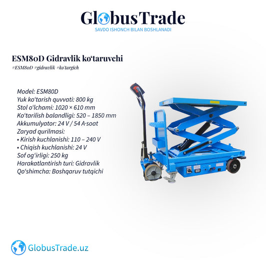 ESM80D Gidravlik ko‘taruvchi