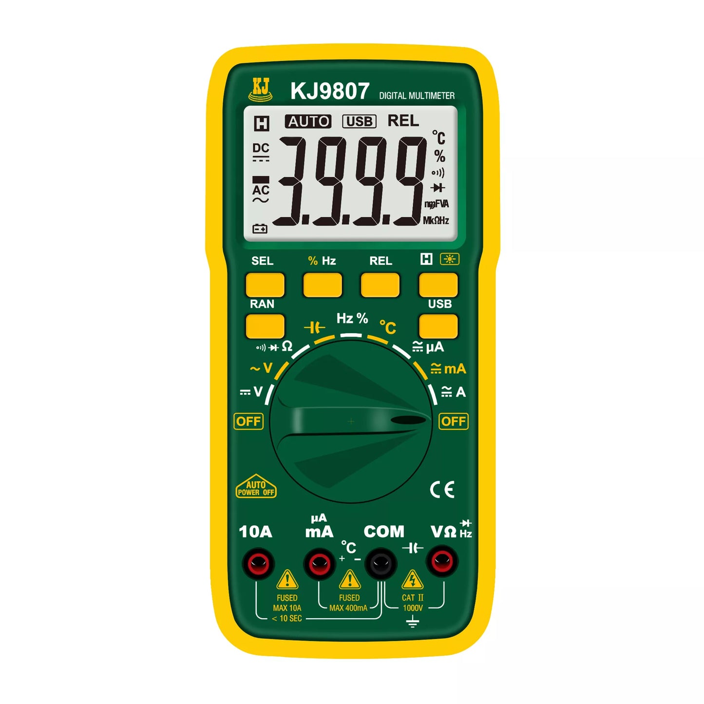 USB interfeysli KJ9807 raqamli multimetr