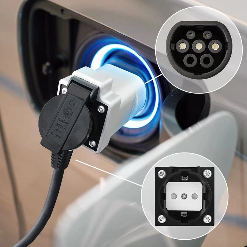 V2L Discharger For Type2 Car Discharge EV Cable Adapter Discharge V2L Vehicle To Load Type 2 For MG BYD Zeekr
