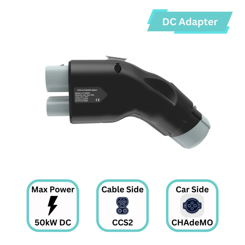 250A CCS2 CHAdeMO adapter DC tez EV zaryadlash adapteri Combo 2 Nissan Leaf egasi uchun CHAdeMO EVSE adapter