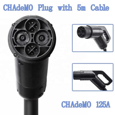 Разъем CHAdeMO для быстрой зарядки электромобиля, штекер для японской стандартной зарядной станции постоянного тока для электромобилей, кабель 125 А 200 А, 5 метров