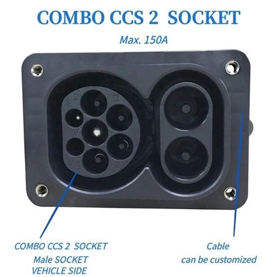 DC 200A 300A CCS2 Зарядка электромобиля CCS2 EV Разъем для быстрой зарядки