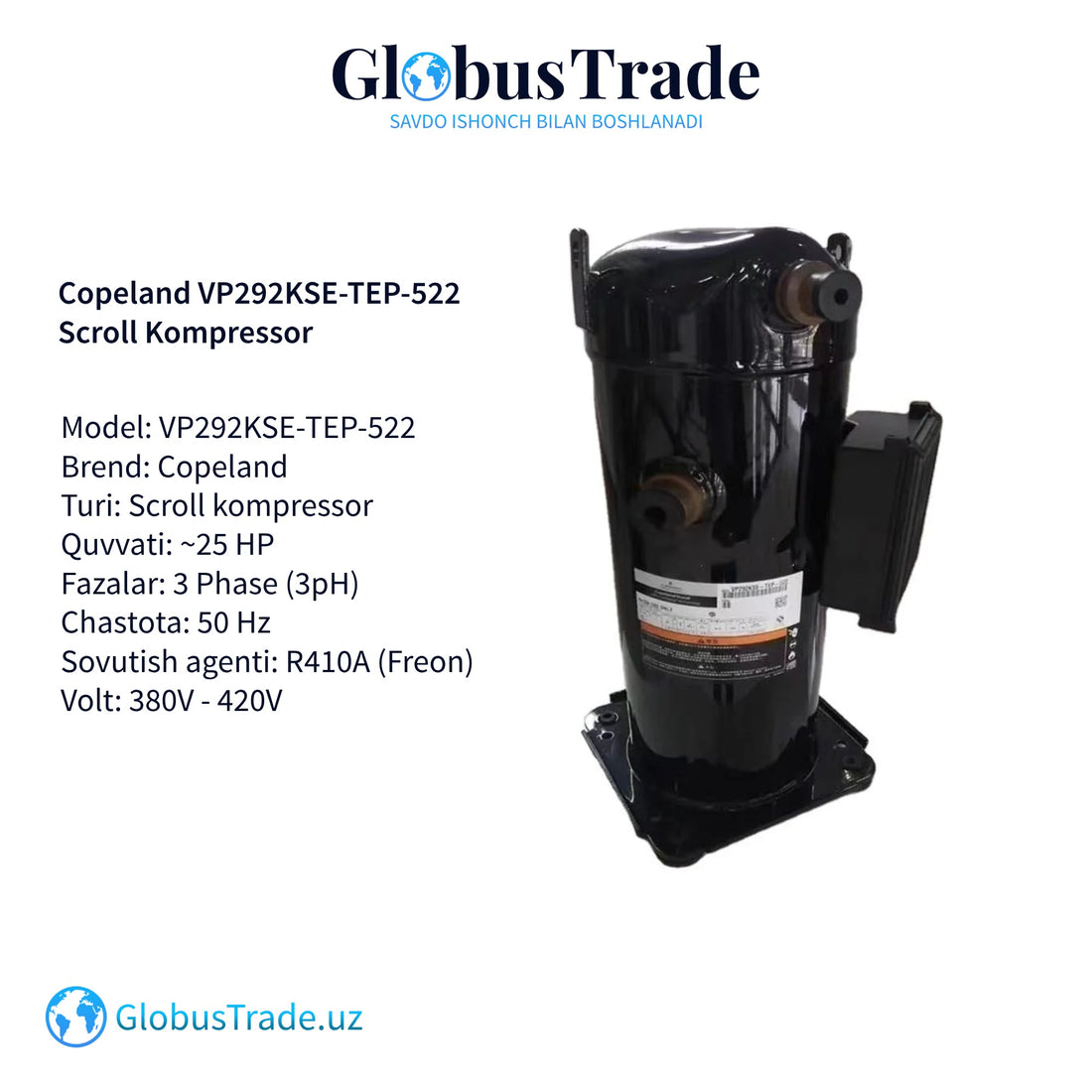 Copeland VP292KSE-TEP-522 Scroll Kompressor