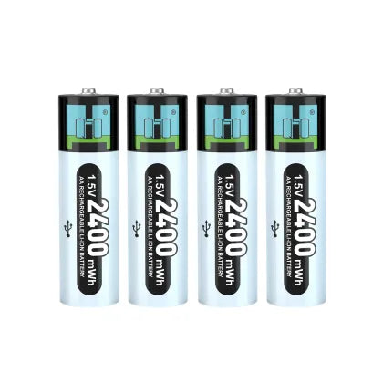 Rechargeable Lithium AA Battery 2400mWh