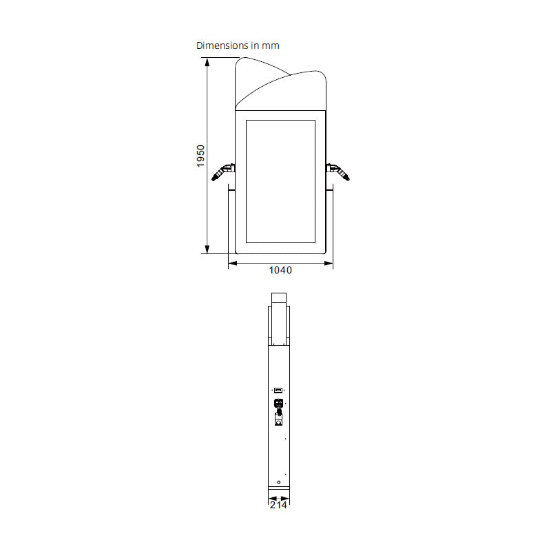 Зарядная станция переменного тока 44 кВт Зарядная станция переменного тока для коммерческих целей 