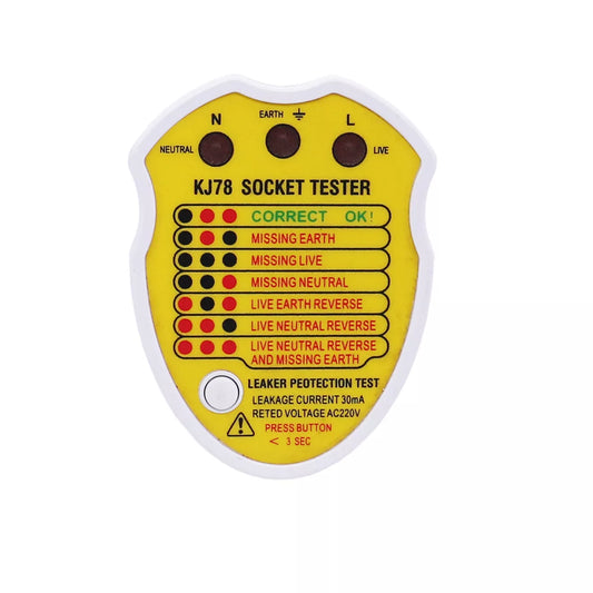 Uch fazali elektr sinov qurilmasi KJ76/78 16A (Xitoy, Janubiy, Amerika, Yevropa) 