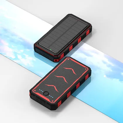 Portable Solar Power Bank 10000mAh with Flashlight