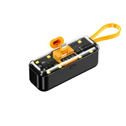 Внешний аккумулятор емкостью 5000 мАч со встроенными кабелями