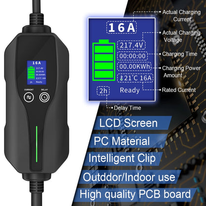 Портативная зарядная станция EVSE Home EV 3,6 кВт, зарядное устройство EV Level 2 120 В - 240 В 16 А