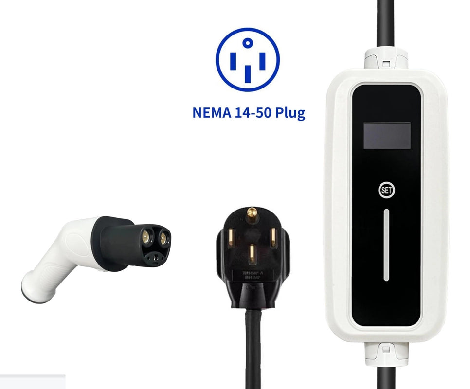 NACS Tesla Портативное зарядное устройство для электромобилей 40A Мобильные зарядные устройства для электромобилей с вилкой Nema 14-50