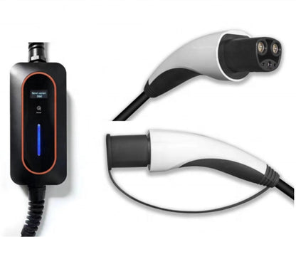 NACS Tesla Mobile Charger с вилкой NEMA 16A 32A Регулируемое зарядное устройство для электромобилей уровня 2 Совместимо со всеми моделями Tesla X/Y/3/S