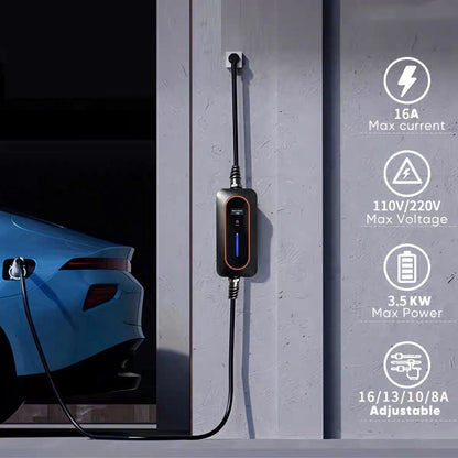 AC Home Portable GB/T EV Charger 230V Electric Car Charger 7kw 32a