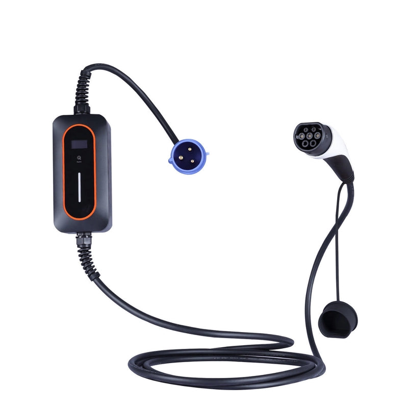 7 кВт Тип 2 зарядное устройство для электромобиля 32A портативное мобильное зарядное устройство для электромобиля IEC62196-2