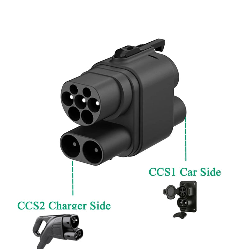 Адаптер постоянного тока CCS2 - CCS1 для электромобилей 250 А, быстрая зарядка, использование для порта зарядки постоянного тока CCS1, высокоскоростной зарядный преобразователь 300 В ~ 1000 В