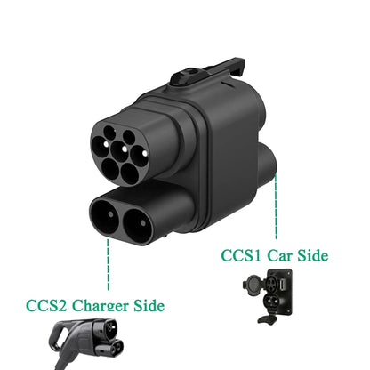 Адаптер постоянного тока CCS2 - CCS1 для электромобилей 250 А, быстрая зарядка, использование для порта зарядки постоянного тока CCS1, высокоскоростной зарядный преобразователь 300 В ~ 1000 В