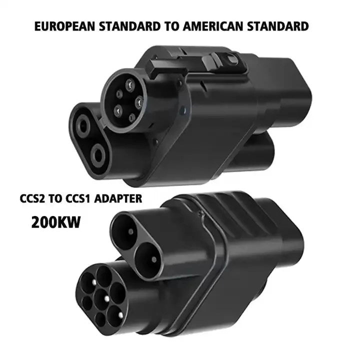 Адаптер постоянного тока CCS2 - CCS1 для электромобилей 250 А, быстрая зарядка, использование для порта зарядки постоянного тока CCS1, высокоскоростной зарядный преобразователь 300 В ~ 1000 В