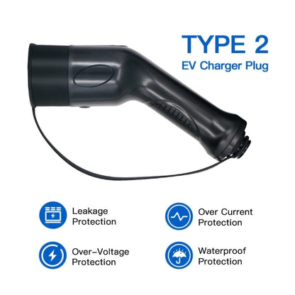 Type 2 Female EV Plug 16A 32A EV Connector IEC 62196-2 Car Side Plug For Electric Vehicle