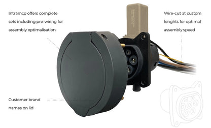 IEC 62196 Аксессуары для зарядки электромобилей Тип 2 Гнездо со шторкой и электронным замком