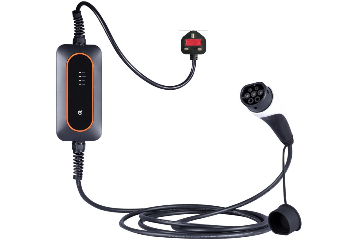 10A UK 3 PIN Plug To Type 1/ Type 2 EV Charging Station Wallbox Portable For EV / PHEV