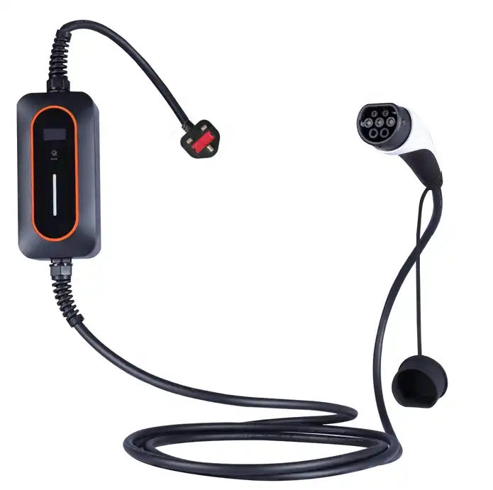 10A UK 3 PIN Plug To Type 1/ Type 2 EV Charging Station Wallbox Portable For EV / PHEV