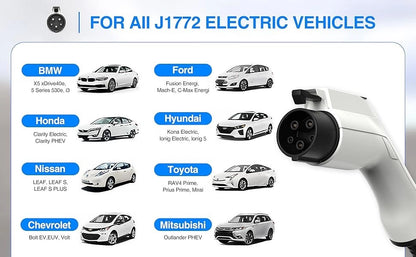 SAE J1772 EV Connector 16A 32A 40A 50A Type 1 EV Plug For US Standard Electric Vehicle Charging Station EV Cable Plug