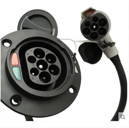 Тип 2 Мужской разъем EV Вход EV Боковая розетка для электромобиля 11 кВт 22 кВт Электрический автомобиль Разъем для зарядки переменного тока EV 16A 32A