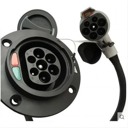 Тип 2 Мужской разъем EV Вход EV Боковая розетка для электромобиля 11 кВт 22 кВт Электрический автомобиль Разъем для зарядки переменного тока EV 16A 32A