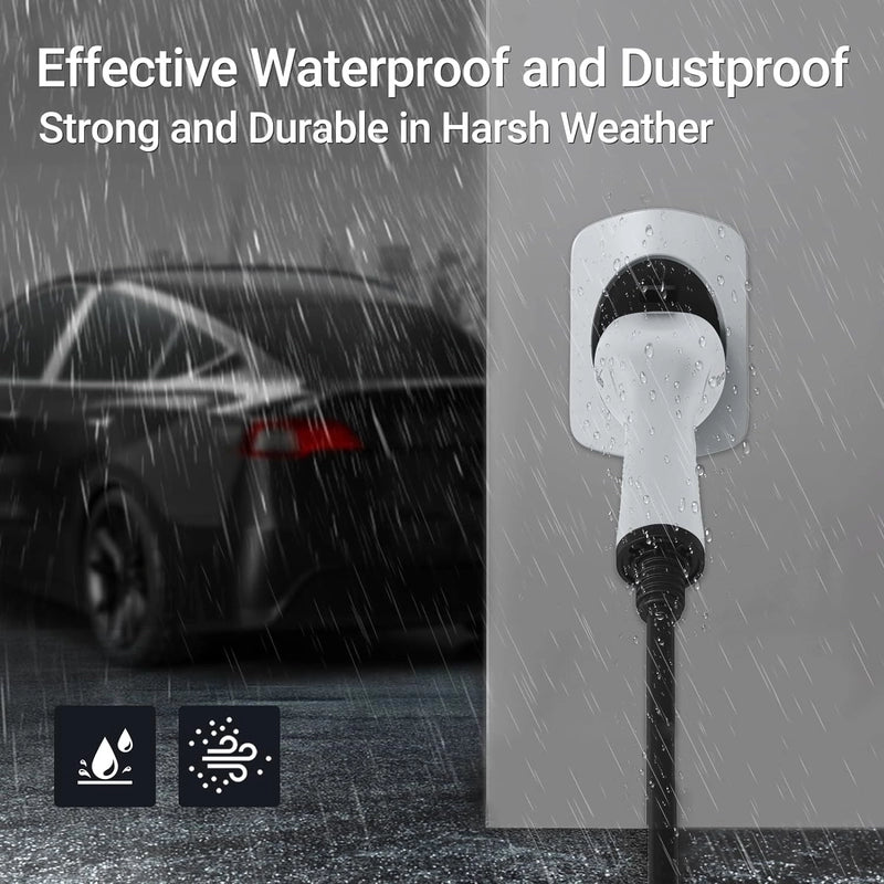 Type 2 Charging Cable Holder Heavy Duty Material Electric Car Wall Mount Connector Charging Cable Holder Organizer