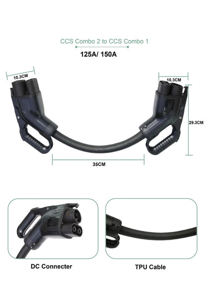 Адаптер CCS Combo 2 - CCS Combo 1 DC EVSE 150A 1000V для зарядки электромобиля
