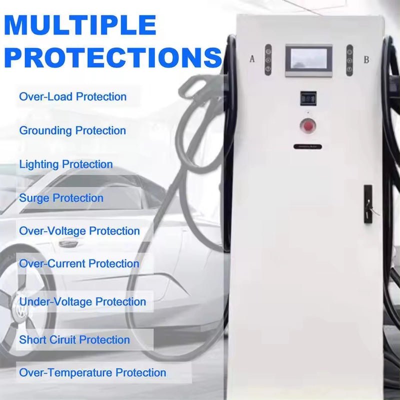 60 кВт до 160 кВт GBT CCS1 CHAdeMO CCS2 Разъем Двойной Пистолет Напольные EV DC Зарядные Станции