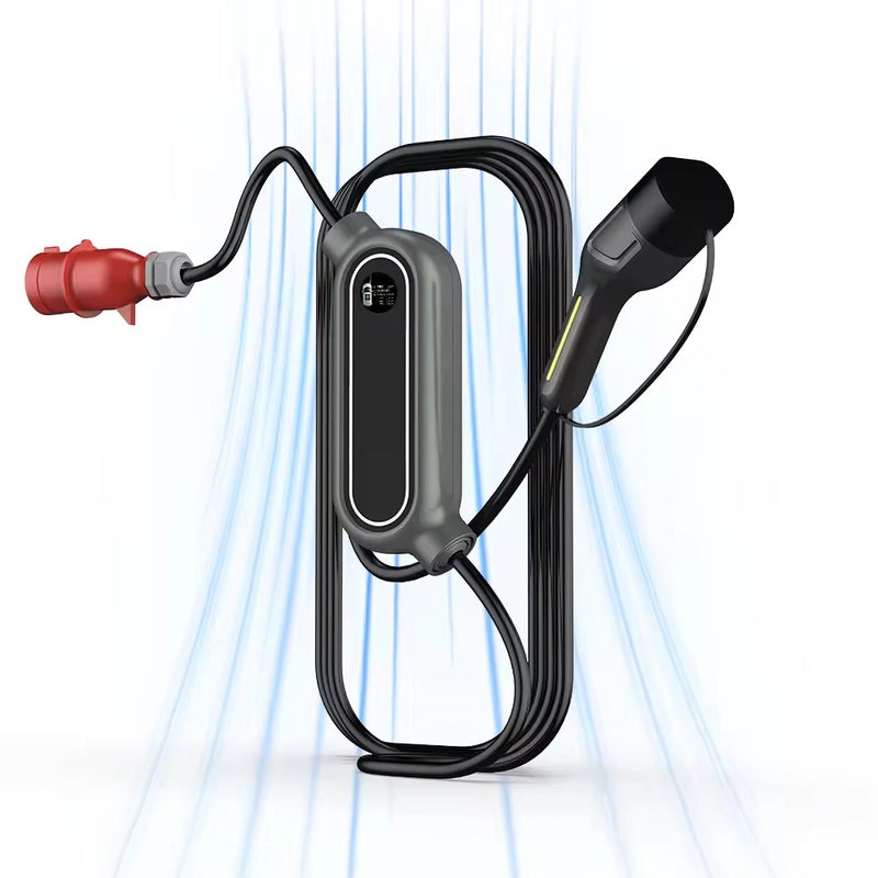 22kw 32A 3 fazali portativ EV zaryadlovchi 2-toifa 380V elektr avtomobil zaryadlash stansiyasi
