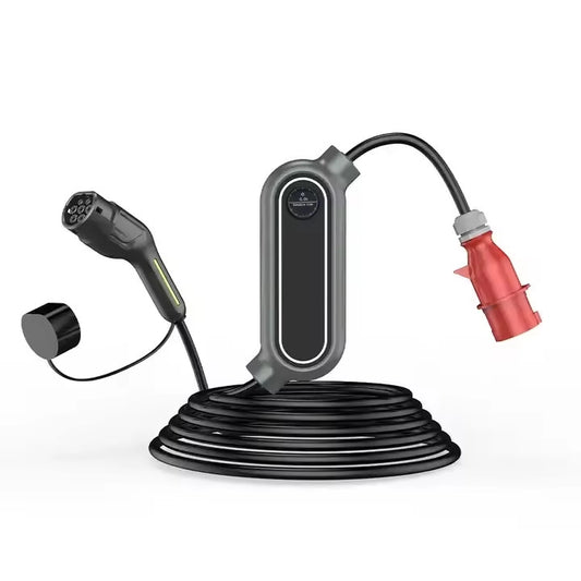 22kw 32A 3 fazali portativ EV zaryadlovchi 2-toifa 380V elektr avtomobil zaryadlash stansiyasi