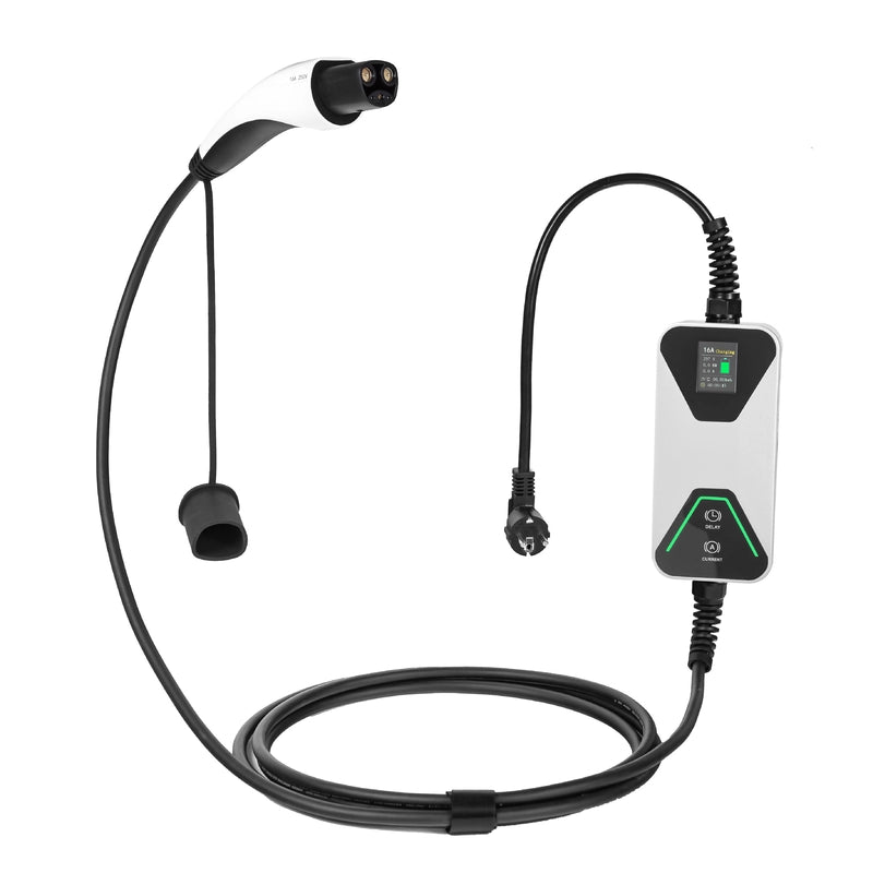 Tesla 16A 32A EV портативное зарядное устройство Bluetooth Максимальная безопасность с несколькими уровнями защиты