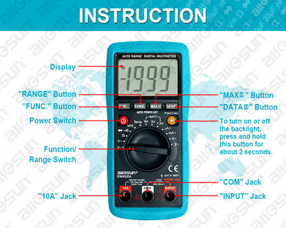 Маркировка ETL, Модель цифрового мультиметра: EM420A